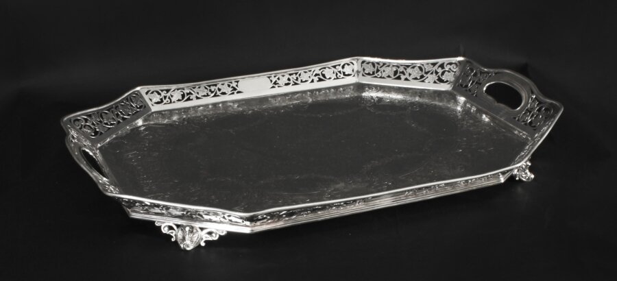 Antique Victorian Silver Plated Gallery Tray Lee & Wigfull Circa 1880 | Ref. no. A3814 | Regent Antiques