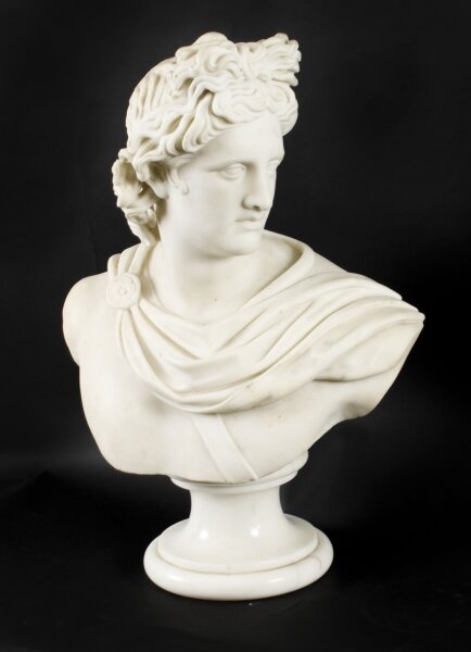 Antique Italian Marble Bust of Greek God Apollo Belvedere 19th Century | Ref. no. A3818 | Regent Antiques