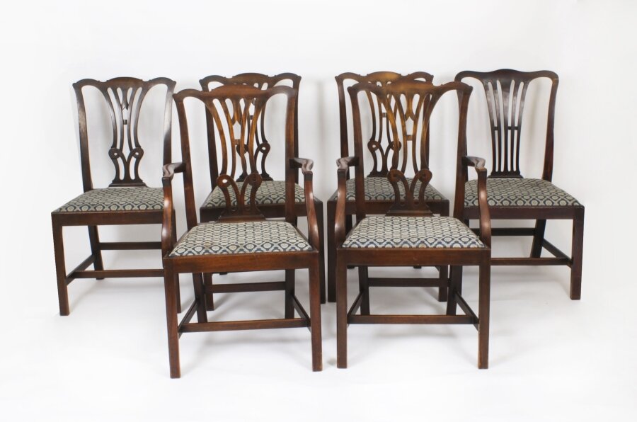 Antique Set of 6 Chippendale Revival Dining Chairs 19th Century | Ref. no. A3862 | Regent Antiques