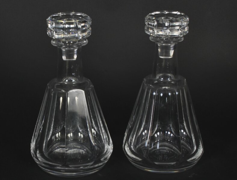 Vintage Pair of Harcourt Talleyrand Crystal Decanters by Baccarat Mid 20th C | Ref. no. A3863 | Regent Antiques