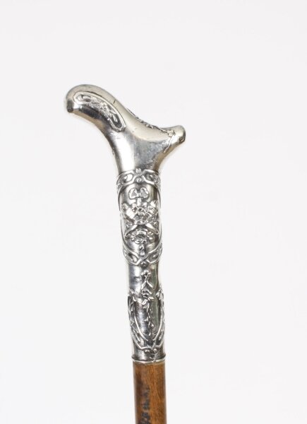 Antique Silver Malacca Walking Cane Swagger Stick Late 19th C 91cm/36inch | Ref. no. A3889a | Regent Antiques
