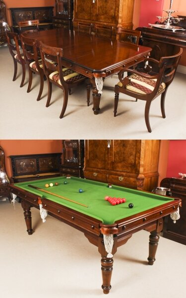 Antique Victorian Snooker / Dining Table  C1900 & 8 Chairs | Ref. no. A3896a | Regent Antiques