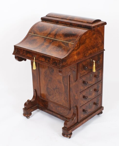 Antique Burr Walnut Pop Up Davenport Desk c.1860 19th Century | Ref. no. A3902 | Regent Antiques