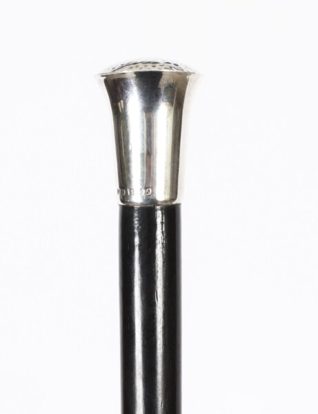 Vintage English Sterling  Silver Walking Stick Cane dated 1984  91cm/36 inches | Ref. no. A3927b | Regent Antiques