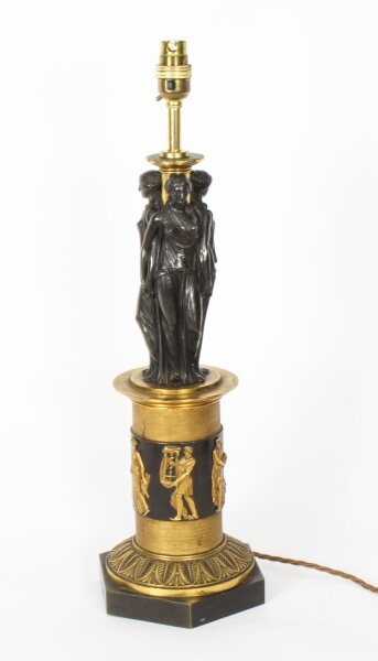 Antique Three Graces after Canova Bronze Scupture Table Lamp 19th C | Ref. no. A4045 | Regent Antiques