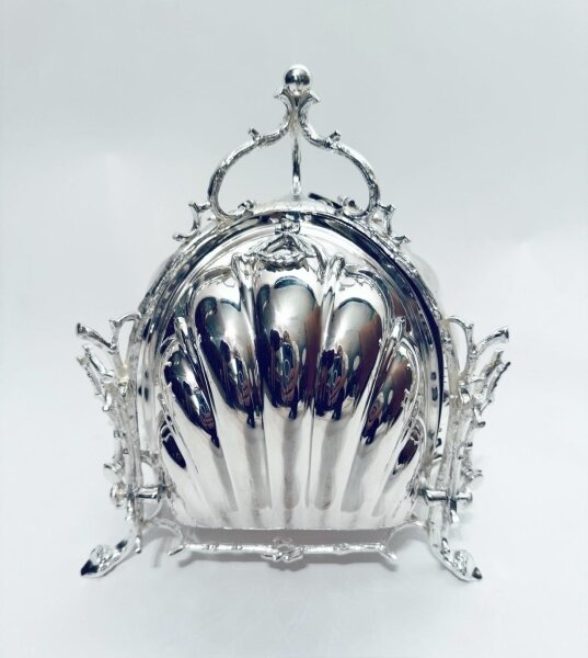 Antique Silver Plate Triple Shell Shaped Biscuit Box c.1870 | Ref. no. A4083 | Regent Antiques