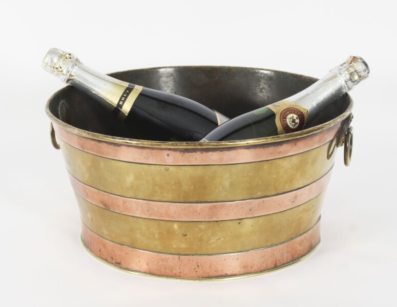 Antique Brass & Copper Bound Wine Cooler Circa 1820 19th C | Ref. no. A4170 | Regent Antiques