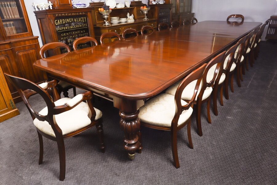 Antique William IV  Mahogany Dining Table C1830 & 20 Balloon BackDining Chairs | Ref. no. A4179b | Regent Antiques
