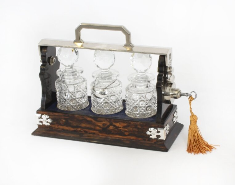 Antique Betjemann’s Coromandel Miniature 3 Bottle Tantalus  19th C | Ref. no. A4259 | Regent Antiques