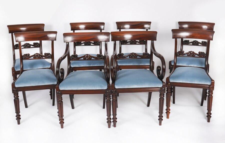 Antique Set 8 English William IV  Barback Dining Chairs Circa 1830  19th C | Ref. no. A4301 | Regent Antiques
