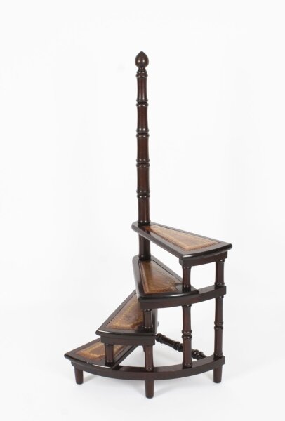 Vintage Set Spiral Mahogany  Library  Steps 20th C | Ref. no. A4359 | Regent Antiques