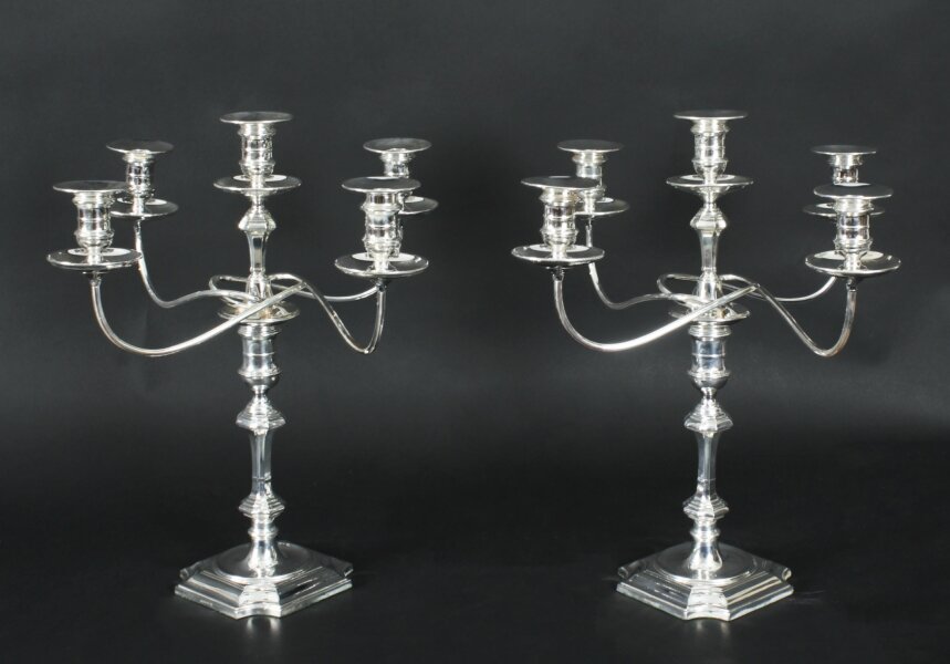 Antique Pair Victorian 5  Light Candelabra Hawksworth, Eyre & Co 19th C | Ref. no. A4377 | Regent Antiques