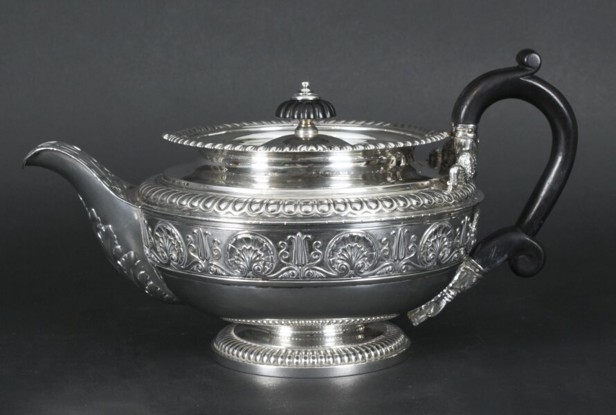 Antique Rare Georgian Sterling Silver Teapot by Paul Storr 1812 19th Century | Ref. no. A4385 | Regent Antiques