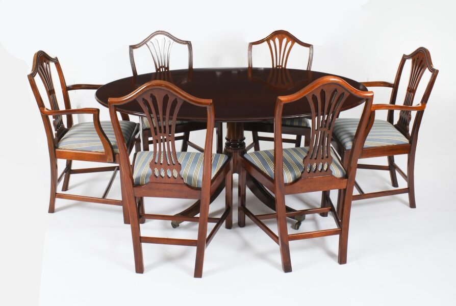 Vintage Oval Dining Table  & 6 Chairs by William Tillman 20th Century | Ref. no. A4407 | Regent Antiques