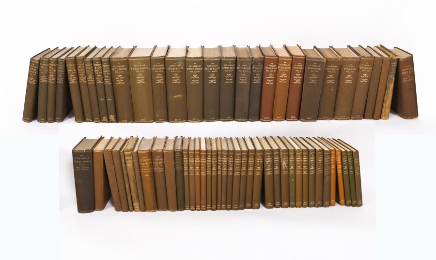 Clydesdale Stud 67 book collection dating from 1885 to 1943. | Ref. no. A4435a | Regent Antiques