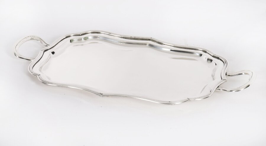 Vintage Silver Plated Twin Handled Tray Royal Sheffield Mid 20th Century | Ref. no. A4450x | Regent Antiques