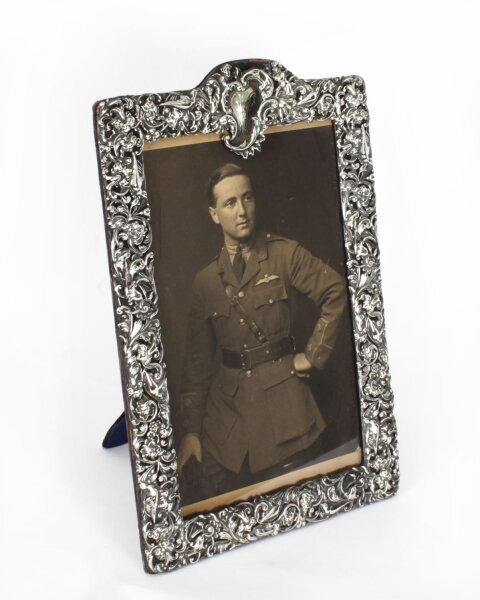 Antique Large Edwardian Sterling Silver Photo Frame Dated 1904  29cm x 18cm | Ref. no. A4451 | Regent Antiques