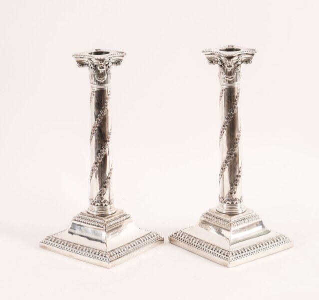 Antique Pair  Old Sheffield Silver Plated Candlesticks  Circa 1775 18th C | Ref. no. A4515 | Regent Antiques