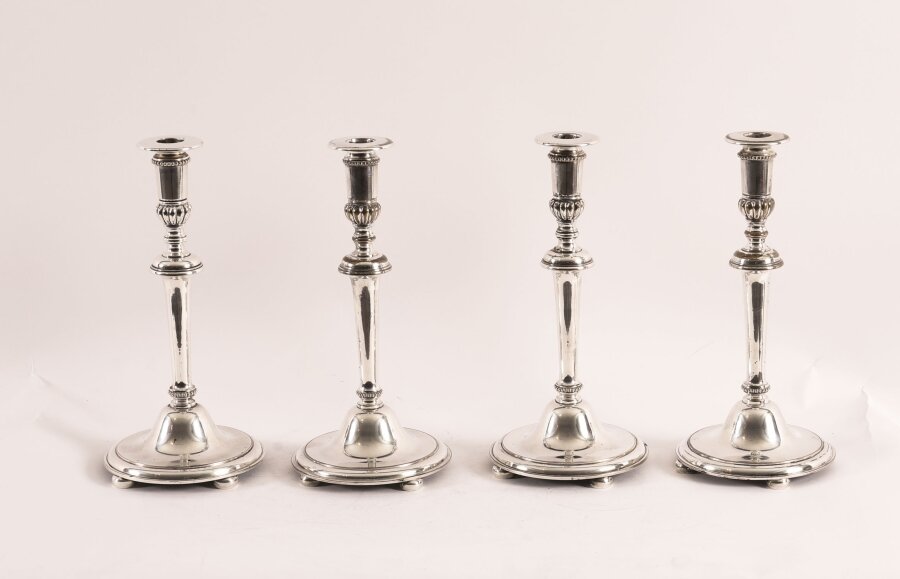 Antique Set 4  Silver Plated Candlesticks by Gibbons of Wolverhampton C1900 | Ref. no. A4519 | Regent Antiques