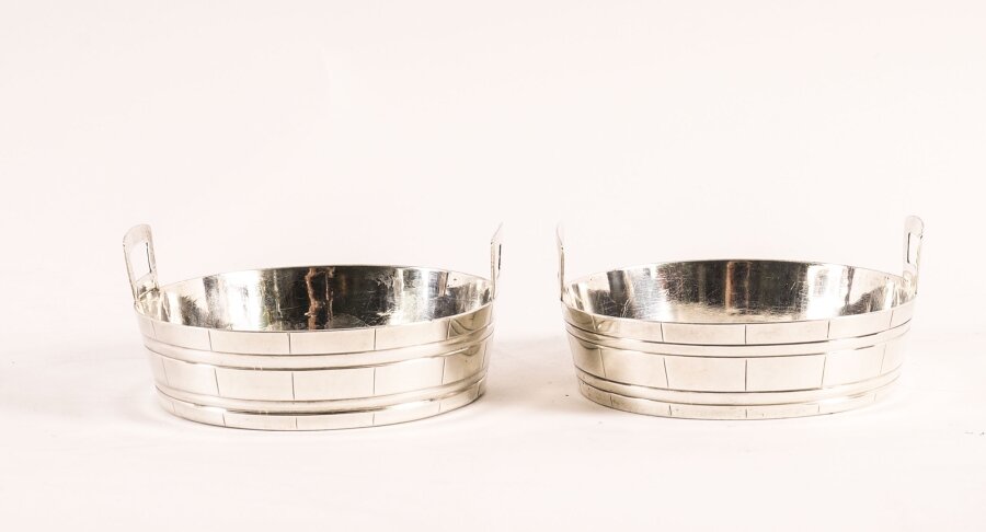 Antique Pair Victorian Sterling Silver Butter Dishes Dated 1890  19th C | Ref. no. A4521 | Regent Antiques