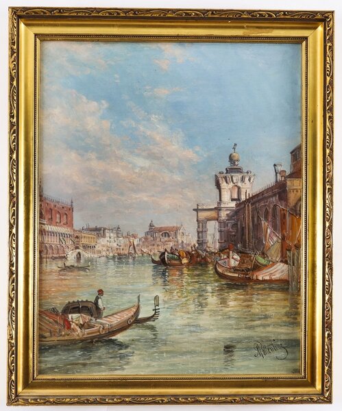 Antique Painting La Dogana Venice Alfred Pollentine 19th Century | Ref. no. A4542 | Regent Antiques