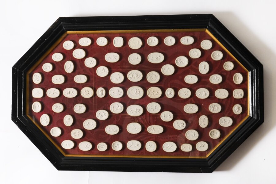 Antique Large  Ebonised Framed Collection Grand Tour Classical Intaglios  19th C | Ref. no. A4554 | Regent Antiques