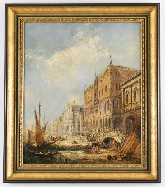 Antique Oil Painting The Doges Palace Venice Jane Vivian 19th C | Ref. no. A4565 | Regent Antiques
