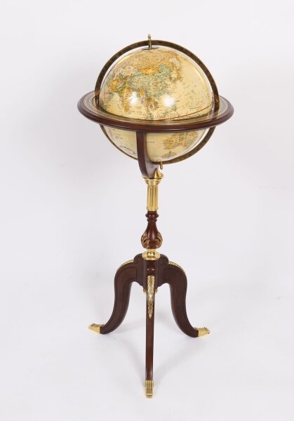 Vintage Ormolu Mounted Terrestrial Library Globe on Stand  20th Century | Ref. no. A4568 | Regent Antiques