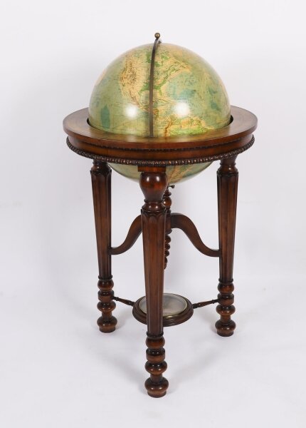 Vintage Terrestrial Library Globe on Stand  With Compass 20th Century | Ref. no. A4574 | Regent Antiques