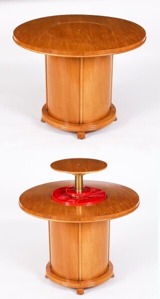 Vintage Art Deco Satin Wood Pop Up Modernist Cocktail Cabinet C1950 | Ref. no. A4576 | Regent Antiques