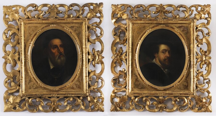 Antique Pair Self Portraits Rubens & Titian Florentine Frames 19th C | Ref. no. A4578 | Regent Antiques