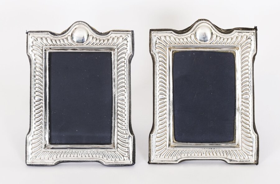 Vintage Pair  Sterling Silver Photo Frame RBB Sheffield 1989 / 1990 19cm x 15cm | Ref. no. A4580X | Regent Antiques