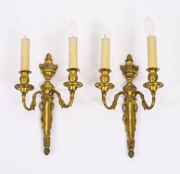 Antique Pair French Neo-classical Ormolu Wall Lights Appliques 19th century | Ref. no. A4592 | Regent Antiques