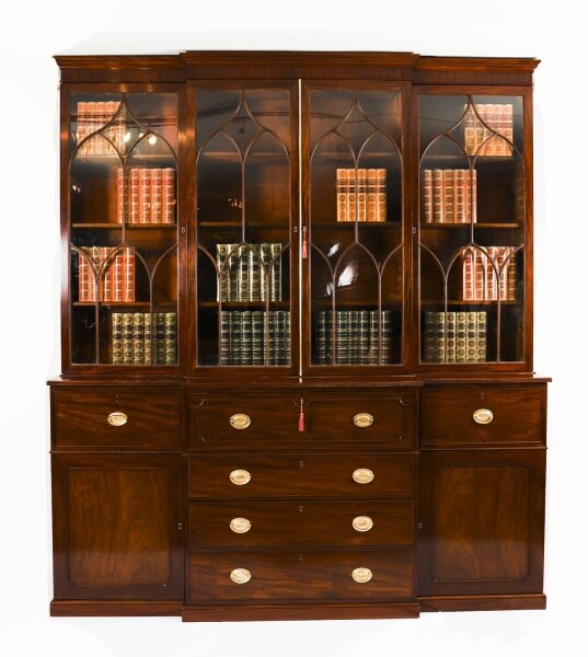 Antique George III Secretaire Breakfront Bookcase Circa1820 19thC | Ref. no. A4599 | Regent Antiques
