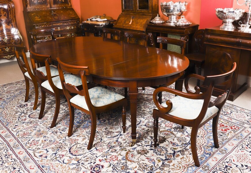 Antique Victorian Dining Table Circa 1890 and 8 Barback Dining Chairs | Ref. no. A4628b | Regent Antiques