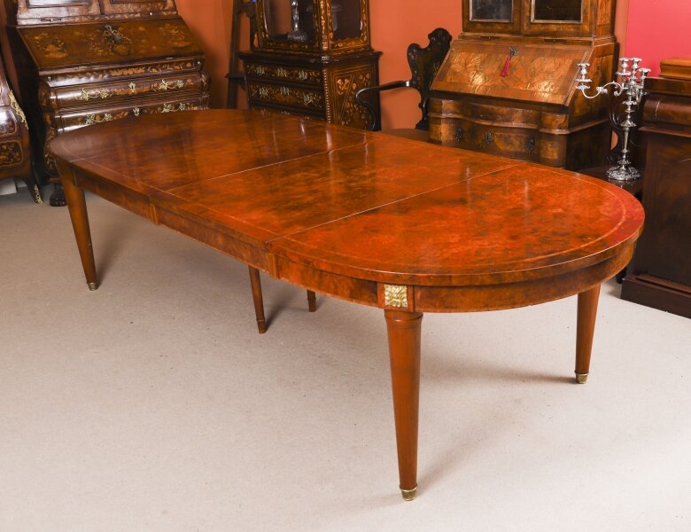 Vintage 9ft French Empire Revival Burr Walnut Dining Table 20th Century | Ref. no. A4635 | Regent Antiques