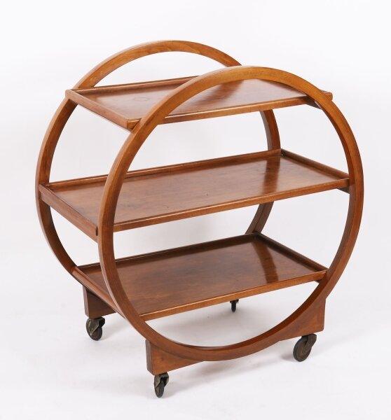 Antique Art Deco Figured Walnut Serving Trolley c.1920 20th C | Ref. no. A4658 | Regent Antiques