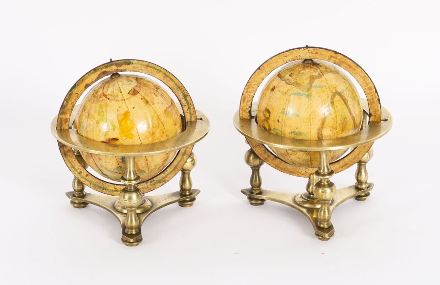 Vintage Pair of 18th C Style Terrestrial and Celestial Desk Globes 20th C | Ref. no. A4667 | Regent Antiques
