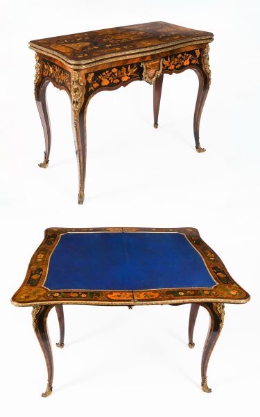 Antique French Louis Revival Floral Marquetry Console / Card Table 19th C | Ref. no. A4699 | Regent Antiques