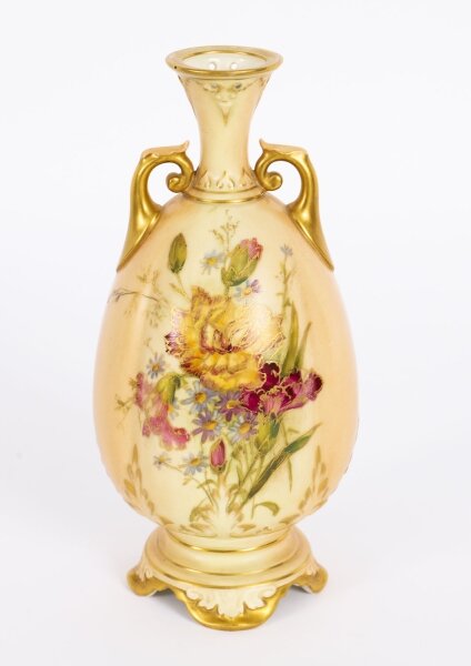 Antique Royal Worcester Ovoid Porcelain Vase  Dated 1909 19th C | Ref. no. A4717 | Regent Antiques