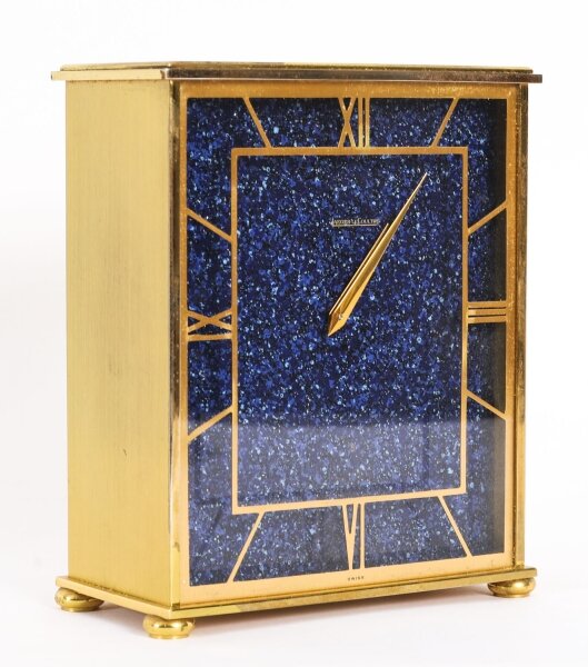 Vintage Jaeger le Coultre Lapis Lazuli Mantel Clock c.1970 20th C | Ref. no. A4742 | Regent Antiques