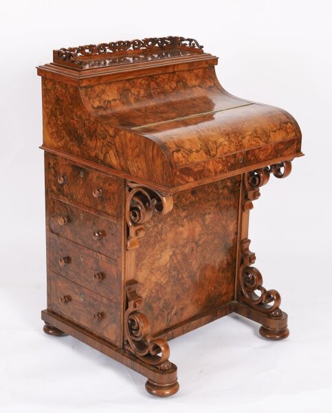 Antique Victorian Burr Walnut Pop Up Davenport Desk C1860  19th C | Ref. no. A4755 | Regent Antiques