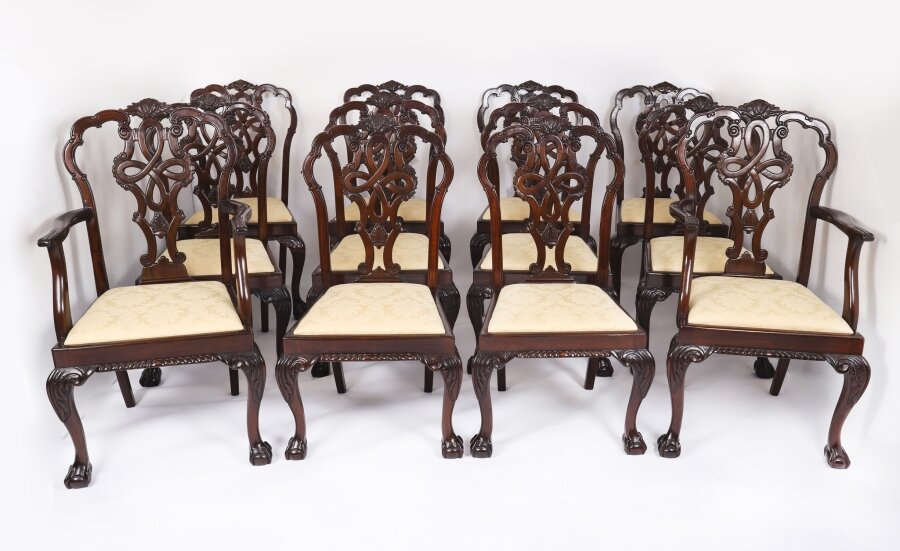 Antique Set of 12 George II Style Chippendale Dining Chairs  19th C | Ref. no. A4776 | Regent Antiques