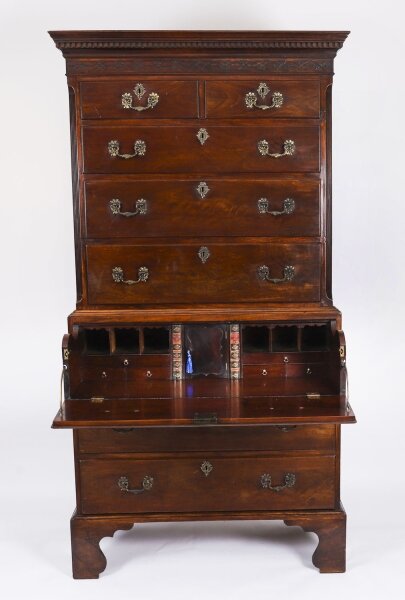 Antique George III Mahogany Chest on Chest Secretaire Circa 1770 18th C | Ref. no. A4792 | Regent Antiques