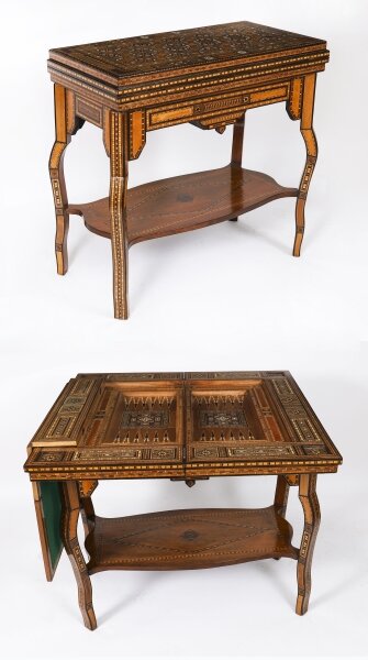 Antique Inlaid Card, Chess, Backgammon, Games table   19th C | Ref. no. A4804c | Regent Antiques