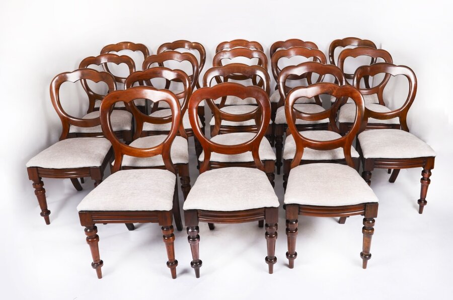 Antique Set 18 Victorian Dining Chairs C1880 19th Century | Ref. no. A4814 | Regent Antiques