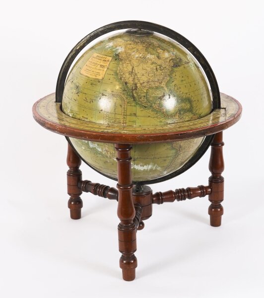 Antique Victorian Terrestrial 12-inch Table Globe by Malby\