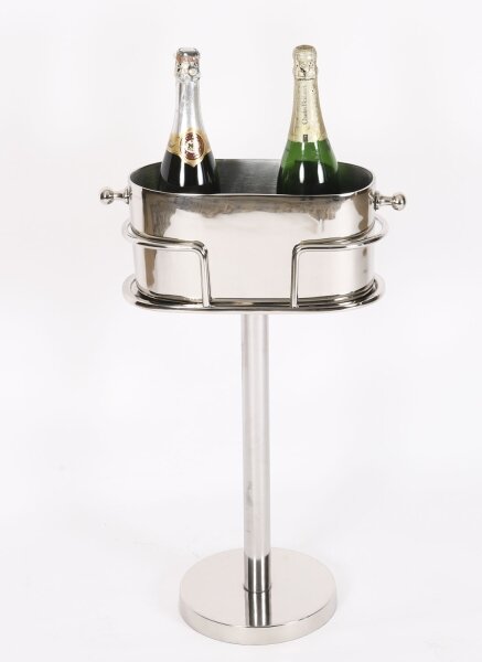 Vintage Elegant Silver-plated Champagne / Wine Cooler on Stand 20th C | Ref. no. A4881 | Regent Antiques