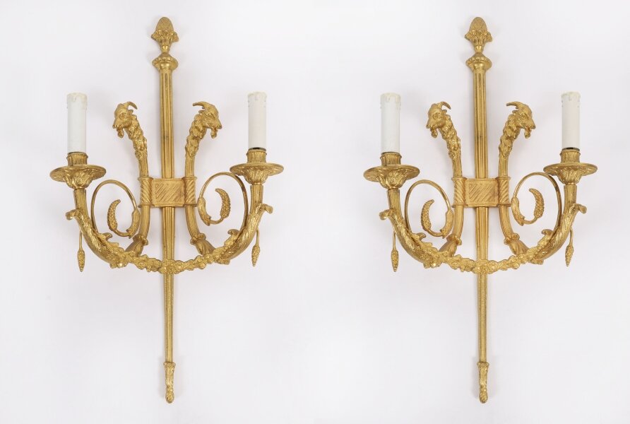Antique Pair French Neo-classical Ormolu Wall Lights Appliques 19th century | Ref. no. A4893 | Regent Antiques