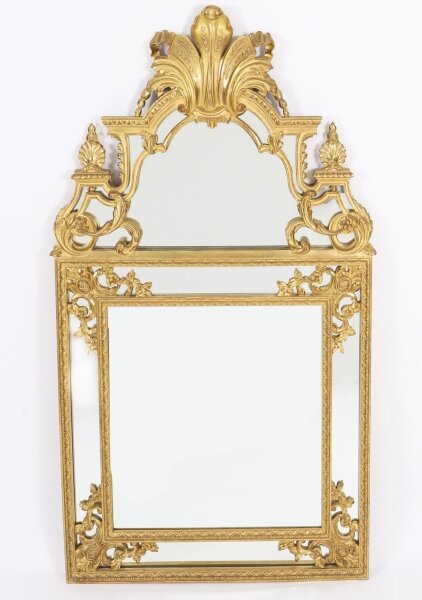 Antique Giltwood Louis Revival Overmantel Cushion Mirror C1920 140 x 83cm | Ref. no. A4894 | Regent Antiques